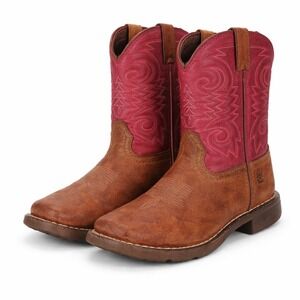 Durango Western Boots Kids 3M Brown Red Square Toe Lil' Durango DBT0222TS